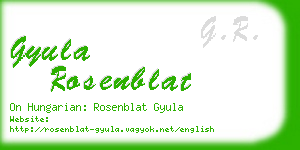 gyula rosenblat business card